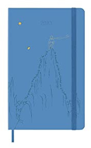 Moleskine Wochenplaner 2023, 12-monatiger Kalender, Limitierte Edition Le Petit Prince, Wochenplaner mit Hardcover und Elastischem Verschluss, Großformat 13 x 21 cm, Farbe Grün