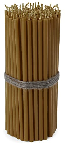 NKlaus Stabkerzen Paraffinwachs, 16cm, 5mm, 5,5 mm, 0,2mm, Braun, 100 Stück | Rußfrei; Tropffrei; Höhe: 160 mm; Gewicht: 400 G; Durchmesser: 5,5 mm