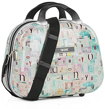 SKPAT - Kosmetikkoffer Hartschale Groß, Beautycase Damen, Trolley & Handgepäck Koffer: Beauty Case Hartschale, Kosmetik Koffer, Kosmetiktasche Groß - Ideal für Reisen!, Blau