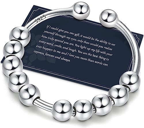 J.Fée Anxiety Ring Silber 925 Stress Ring Damen Stressring Silber Ringe 925 Frauen Angstring Silber Anxiety Ringe Verstellbar Ringe Für Frauen