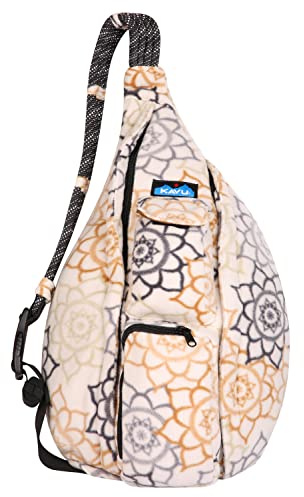 KAVU Original Polar Rope Sling Crossbody Fleece Polyester Bag - Snow Garden