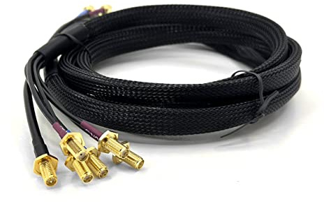 SELFSAT MWR Router Verlängerungskabel - 6 x 2 Meter schwarz