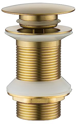 Bathroom Sink Plugs Basin Plug Pop Up Plugs for Wash Basin,Drain Slot Plug Waste Drain Brushed Gold Brass,for Bathroom Washbasin Sink Basin Seals