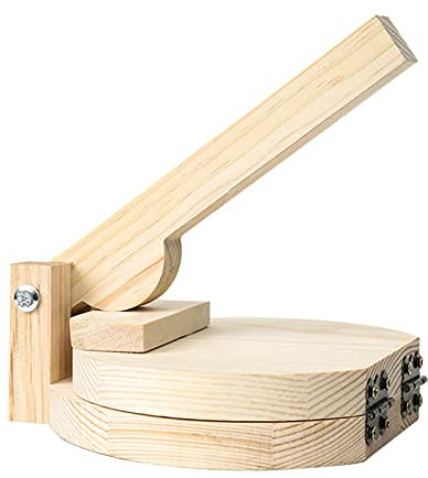Holz Tortilla Paste Presse Manuelle Knödel Presser Pizza Maker Backen Rund