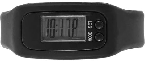 Toddmomy Silicone Fitness Wrist Pedometer, Kids Step Tracker Watch Calorie Burning and Step Counting Bracelet Pedometer Watch for Walking Men Women Kids,Balck