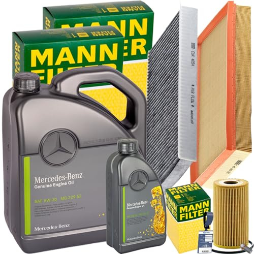 BandelOne enthält Mann Inspektionspaket+6L 5W-30 Öl passend für W169 W245 Cdi