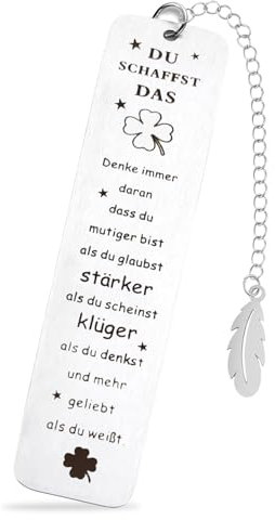 Lesezeichen Personalisiert,Metall Lesezeichen mit Schwarzer Geschenkbox Metall Lesezeichen für Freundin Metall Geschenk,Lesezeichen Metall mit Geschenkbox Mutmacher Geschenk für Frauen Freundinnen (C)