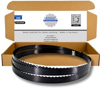 Birke® FLEXBACK & UDDEHOLM Bandsägeblätter 2360mm Breite 6-20mm für Weich- und Hartholz, NE-Schnitte... … (2360x16x0,65 4ZpZ (FLEXBACK))