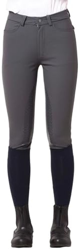 Horse Riding Pants for Men Knee Silicone Grip Breeches Equestrian Horseback Training Riding Breech Trousers (US, Numeric, 28, Regular, Regular, Grey)