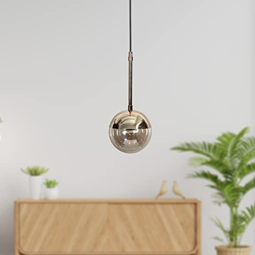 Nova1 Gold LED Pendelleuchte – Modernes Design, 1 Kugel, Dimmbar, Ideal für Wohnzimmer, Esszimmer, und Büro