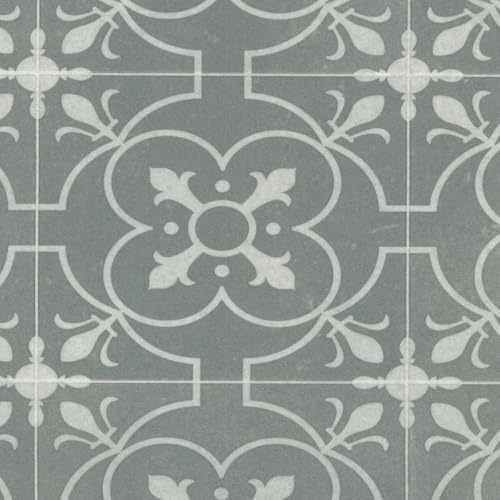 VINYL FLOORING UK Grey Modern Designer Effect Anti-Slip Vinyl Flooring for Kitchen, Bathroom, & Living Room, 2.0mm Thick Cushion Backed Vinyl Sheet, 5 Years Warranty 6 X 2 mt