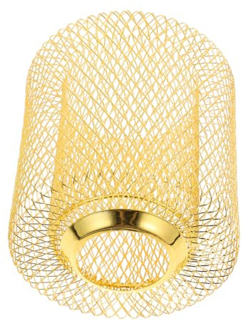 COOPHYA Vintage Lampenschirm Aus Eisen Doppellagiger Drahtgeflecht Lampenschirm Mit Geometrischem Hohlraum-design Metall Lampenschutz Für Deckenleuchte Für Bar Und Zuhause