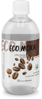 ErrecHome Eco Moka, Decalcificante naturale biodegradabile compatibile con tutte le macchine del caffè e bollitori, Made in Italy, 500 ml, 5 applicazioni