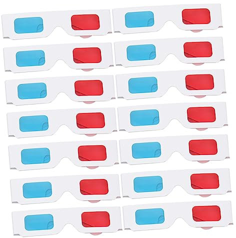 Angoily 50pcs Blue Light Filtering Anaglyph Glasses for Boys and Girls and Adults for Games Movies Camping Travel