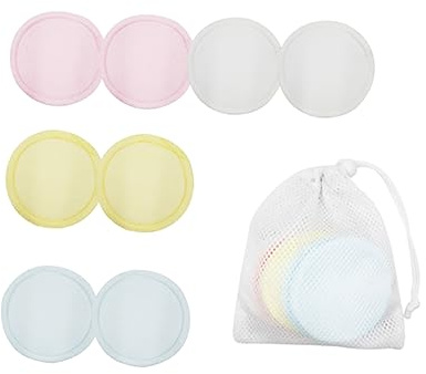 Healvian 8 Stück Reine Wattepads Entferner Tuch Runde Wattepads Für Das Gesicht Baumwolle Make-up-reinigungspad Waschbar Gesichts-, Die Wiederverwendet Werden Können Haut Waschen