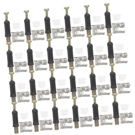 PRETYZOOM 24sätze Möbel-nockenschlossmuttern Mit Nockenbeschlagdübel Für Montage Hardware Beschlag Für Schrank Kleiderschrank Verbindungssatz Befestigungselement