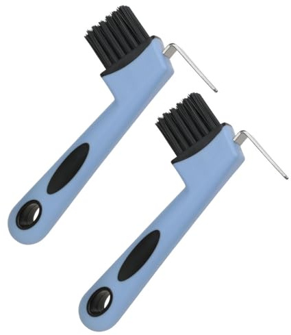 Hoof Picks, 2Pcs 2-in-1 Hoof Scrapers with Horseshoe hook, Horse Care Accessories for Clean Hooves and Claw Care