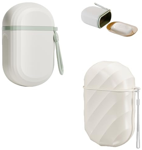 QUNXON 2 Stück Seifendose Reise Set, Seifenschale mit Ablauf, wasserdichte Seifendose mit Abdeckung Seifen Aufbewahrun festes Shampoo aufbewahrung, Seifenbox für Reisen, Camping, Fitnessstudio, RV