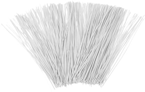 VICASKY 500pcs White Wire Ties for Gardening and Home Use, Strong but Flexible Plastic Coated Iron Wire, Reusable Cable Tie Wraps for Organizing and Securing Cables and Plants