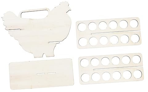 Porta Huevos de Madera Apilable de Dos Capas para Mesa Cocina