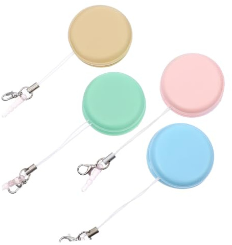 Macaron und Silikon aus Handy 4 Bildschirmreiniger Stück Pp | Trageband, Schnalle und Deckel, für Tabletten und Laptops, Dekorativ als Geschenk Zufällige Farbe