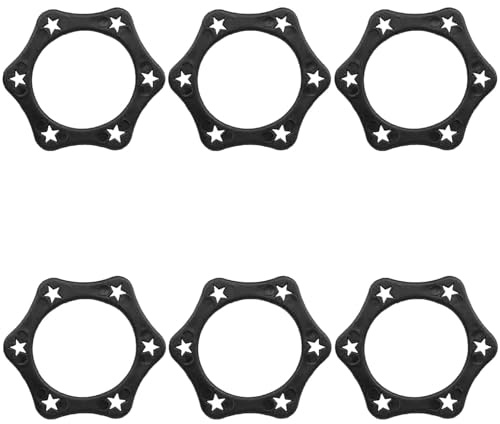 6 Pcs Anti-Roll Ring for Handheld Microphone, Non-Slip Ring Fits Standard Size Wireless Microphone Shakeproof Microphone Protection Rings Mic Accessories for KTV Party Device Equipment, 38mm, Black