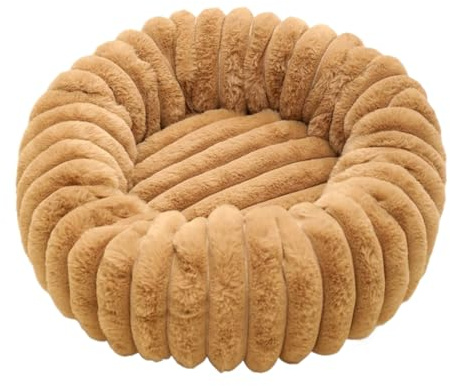 Nudorpn Donut hundkorg - tvättbar varm rund soffa katt | halkfri plysch för husdjur, kontor sovrum vardagsrum lägenhet