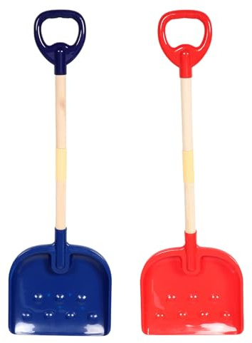 SUPVOX Set di 2 Pale da Spiaggia Neve per Bambini - Palette per Sabbia in Plastica Resistente da 30 con Manici Ergonomici, Lunghe Pale da Spiaggia per Bambini Piccoli, Giochi