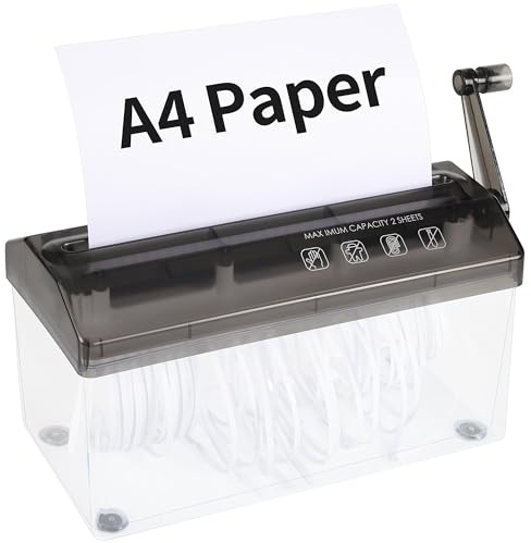 Xygobla Manual Paper Shredder Mini A4 Cutting Tool