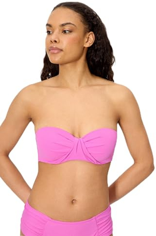 YSABEL MORA. Top Bikini Bandeau Copa C. Top Bikini Bandeau con Aro Y Relleno. Tirantes Desmontables Anudados Al Cuello. Opción con Y Sin Tirantes. Colección Palms.