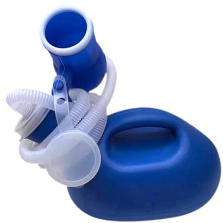 YIXANNX Bottiglia per orinatoio maschile da 2000 ml, facile da pulire, per situazioni di emergenza e all'aperto, varie occasioni di emergenza e scomode. , Blu , Lunghezza del tubo 1.5 m