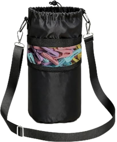 MOBOOY Peg Bag for Washing Line with Hanger Closing Cord and Adjustable Shoulder Strap, Premium Waterproof Clothes Peg Bags Basket for Outdoor Reusable Laundry Clips Clothes Pin Organizer Storage Use