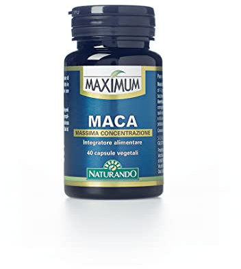 Naturando Maximum Maca Complemento Alimenticio tónico-adaptógeno con Maca Contra La Fatiga Física Y Mental - 40 Cápsulas Vegetales