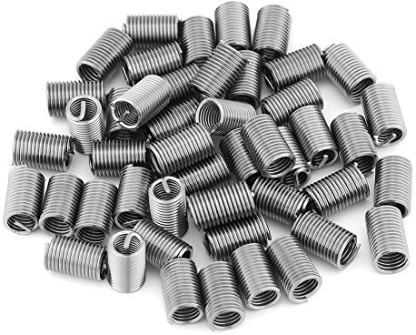 Thread Repair Insert, 50 PCS SS304 Stainless steel Coiled Wire Helicoil Thread Repair Insert Assortment Kit M6 x 1.0 x 3D Length