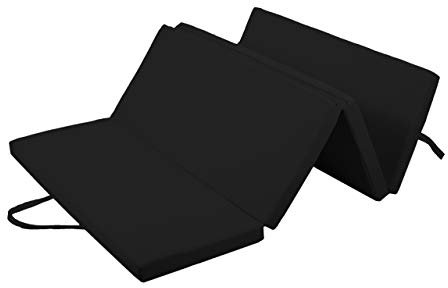 Gutekissen® Weichbodenmatte Gymnastikmatte Turnmatte Fitnessmatte Faltmatratze 4 EKO MAT (200x120x5, Schwarz)