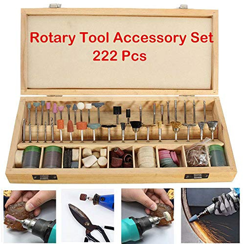 Otto-Essen 222Pcs Rotary Tool Accessory Grinding Polishing Cutting Bit Kit Set for Dremel