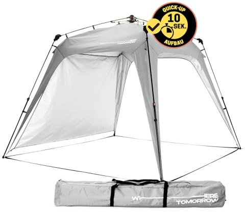 Lumaland Outdoor Padiglione 2,5 x 2,5 m | Impermeabile e protezione UV | Tenda da giardino INCL. 1 pannello laterale e borsa e picchetti | tenda da campeggio e ricezione robusta | Montaggio rapido