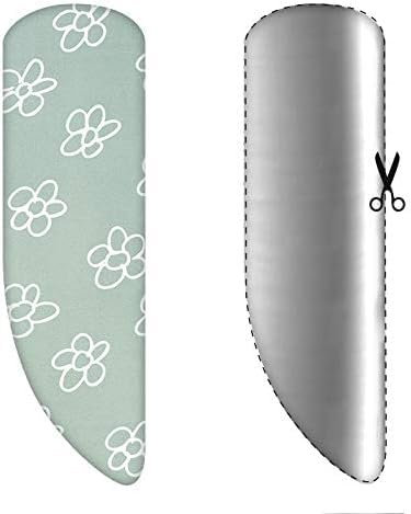 Set | Bügeltischbezug Asymmetrisch mit Unterlage (Farbe Grün) (A-XL, Dampf Molton)