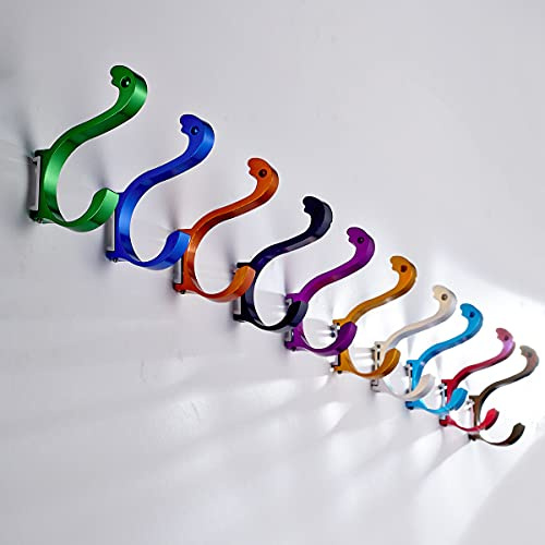 10er Set Kleiderhaken Jacken Jugendlich Hakenset Wandhaken Schrauben Bunt Garderobenhaken Huthaken Schlusselhaken Handtuchhaken für Dusche Bad Korridor Klein Haken Wand