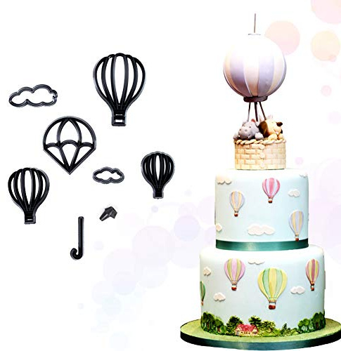 Ausstechformen Set, Keksausstecher Lustig, 8 Stück Plätzchenausstecher Plätzchen Ausstecher Heißluftballon Wolken Ausstecher für Kinder zum Ausstechen von Plätzchen, Keksen, Fondant