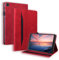 Vkooer Custodia per Samsung Galaxy Tab A7 Lite 8,7 Pollice 2021 Pelle PU Cover SM-T220/T225 Custodia Protettiva Flip Case con Tasca e Supporto Funzione per Galaxy Tab A7 Lite 8,7, Rosso classico