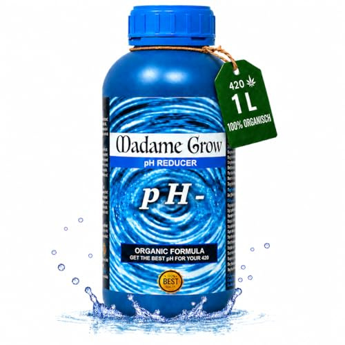 MADAME GROW pH Senker Flüssig 1 Liter – Organischer pH Minus für Pflanzen – pH Down für Erde, Coco & Hydroponik – Präzise pH Kontrolle