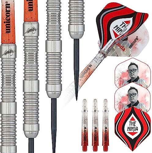 Unicorn Steel Tip Darts Maestro Phase 3|Seigo Asada|Steeltip Dartpfeile, Silber, 22 g