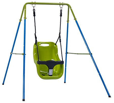 Sandora 40010 Babyschaukel mit Schaukelgestell XNS001-25kg | Schaukel mit Gestell | Baby - Schaukel für Garten