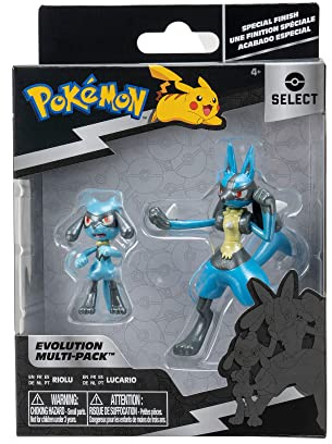 Pokémon PKW2776 - Set de Juego Oficial para Desarrollo de Riolu, Lucario, con Figuras