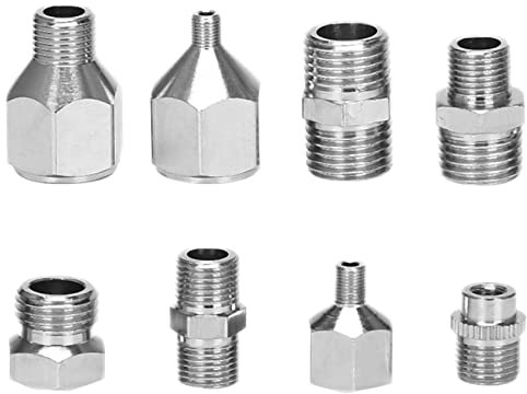 8 Stück Airbrush Flexible Adapter Fitting Connector Set für Kompressor und Airbrush