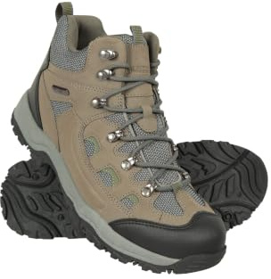Mountain Warehouse Adventurer Mens Waterproof Hiking Boots - IsoDry Shoes - Hiking, Outdoors Khaki Adult Shoe Size 9