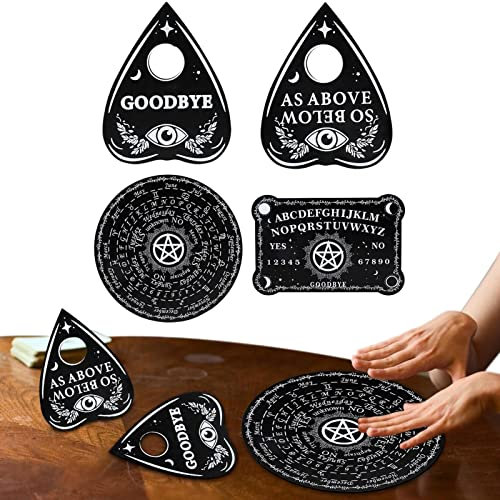 FASSME Planche à Pendule Wood Spirit Board,Planche parlante en Bois avec Planchette | Planches en Bois incluses Message métaphysique Fournitures d'Wiccan Sorcellerie