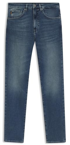BOSS Herren Re.Maine BC-C Maine Mittelblaue Regular-Fit Jeans aus bequemem Stretch-Denim