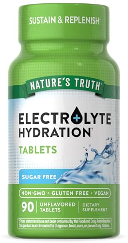 Nature's Truth Electrolyte Tablets | No Sugar | 90 Count | Vegan, Non-GMO & Gluten Free Hydration Supplement | with Minerals